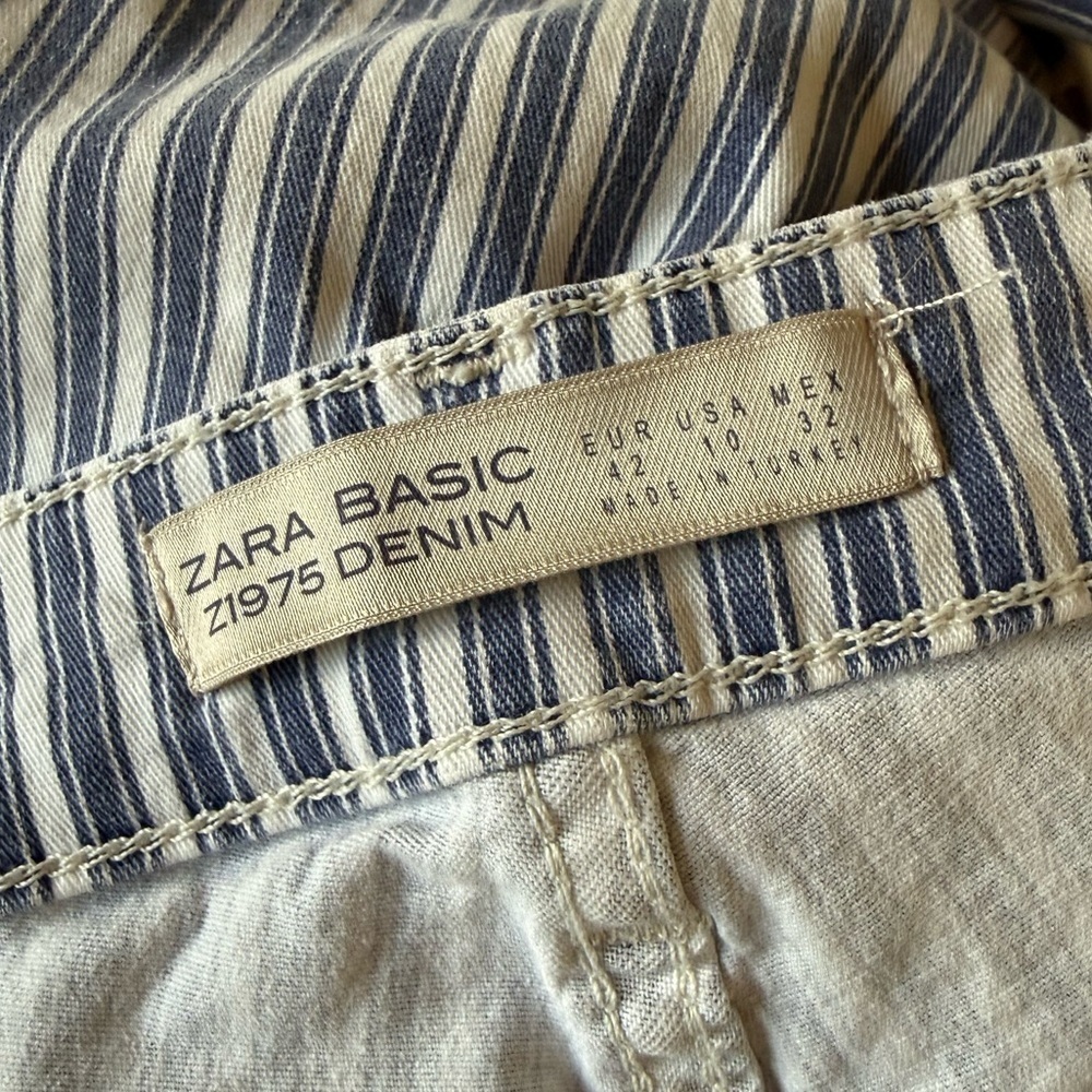 Zara Navy and White Striped Skinny Jeans - Women’s Denim - Picture 6 of 8